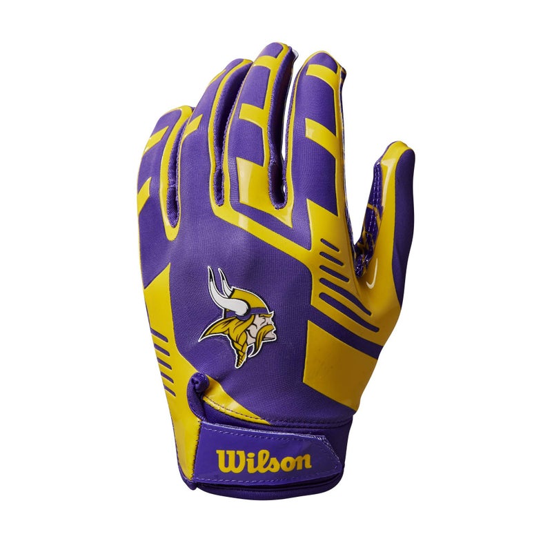 Wilson NFL Stretch Fit Football Gloves - Adult, Minnesota Vikings - Image 2